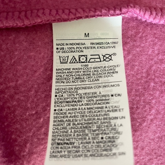 Performance Fleece Pink Quarter Zip Pullover Size Medium – Cozy Retro 90s Style - Picture 6 of 8